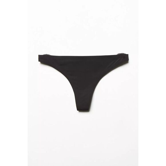 Free People Intimately Smooth Thong in Black, XS - Picture 2 of 5